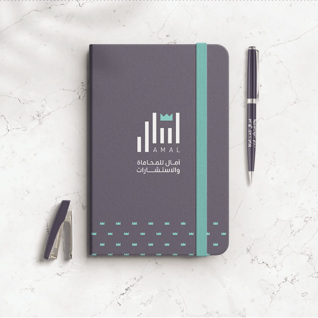 Amal-lawyer-Branding-notebook-logo-talks